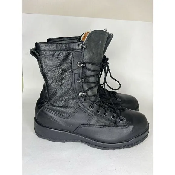 Belleville 880ST Men's 8&quot; Leather WP Steel Safety Toe Army Boots Black Size 9 R