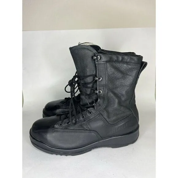 Belleville 880ST Men's 8&quot; Leather WP Steel Safety Toe Army Boots Black Size 9 R