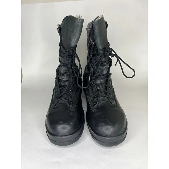 Belleville 880ST Men's 8&quot; Leather WP Steel Safety Toe Army Boots Black Size 9 R