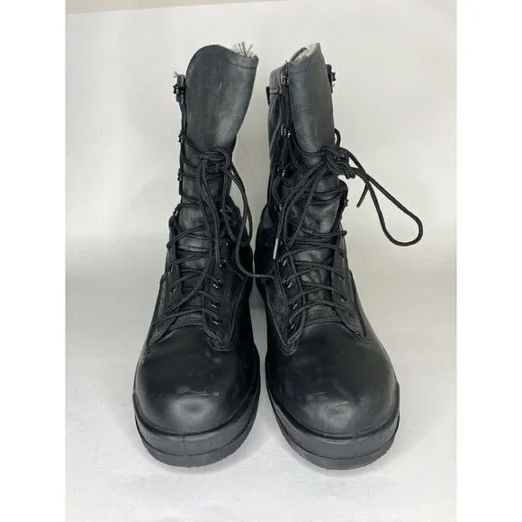 Belleville 880ST Men's 8&quot; Leather WP Steel Safety Toe Army Boots Black Size 9 R