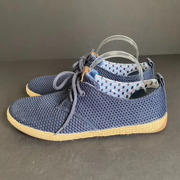 Ben Sherman Blue Mesh Straw Jenson Sneakers Size 9.5
