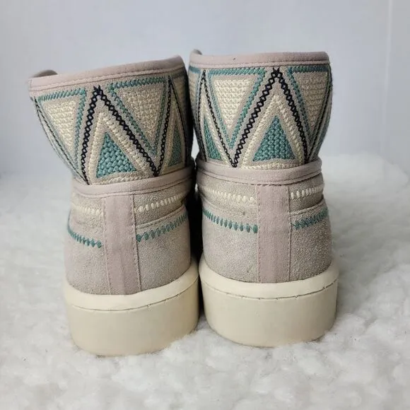 Bernardo  Drea Womens Size 9 Shearling-Lined Ankle Mocassin Gray Boots