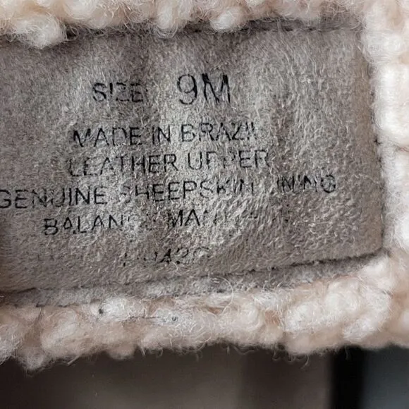 Bernardo  Drea Womens Size 9 Shearling-Lined Ankle Mocassin Gray Boots