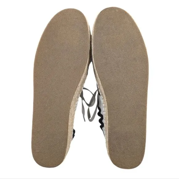 Bernardo Vale Scalloped Mesh Espadrille Sneakers EUC $159 Size 9.5  S1549