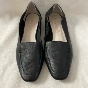 Bettye Muller New York Black flat loafers. Grained leather. Women’s size 9