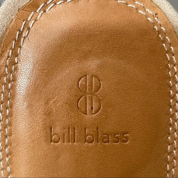 Bill Blass Suede Pointed Knotted Bow Slide Flats Size 9