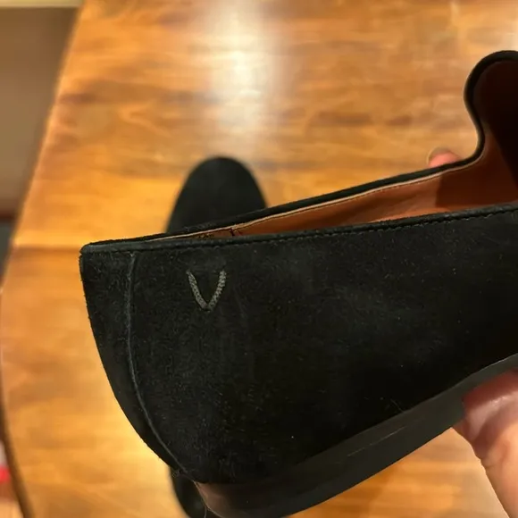 Bionic WILLA Black Leather Suede Loafers 8 1/2 Casual Classic Comfort Slip On