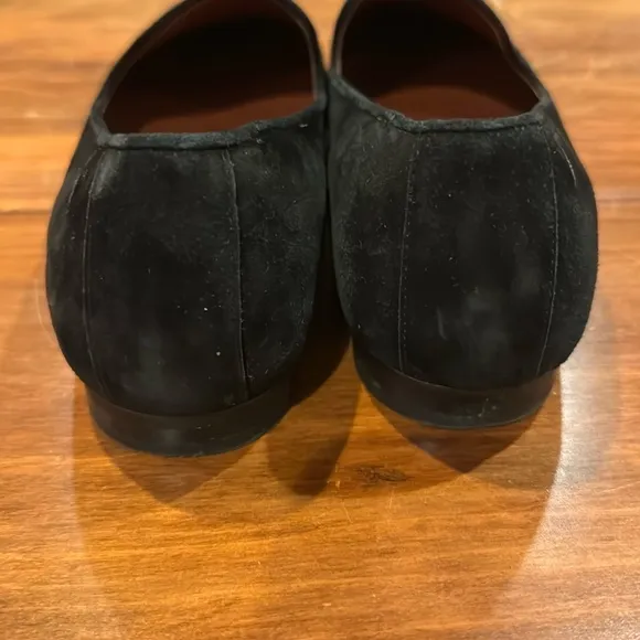 Bionic WILLA Black Leather Suede Loafers 8 1/2 Casual Classic Comfort Slip On