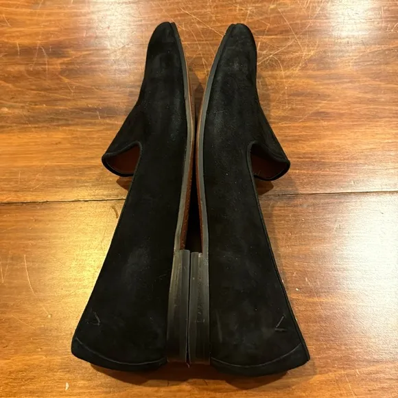 Bionic WILLA Black Leather Suede Loafers 8 1/2 Casual Classic Comfort Slip On