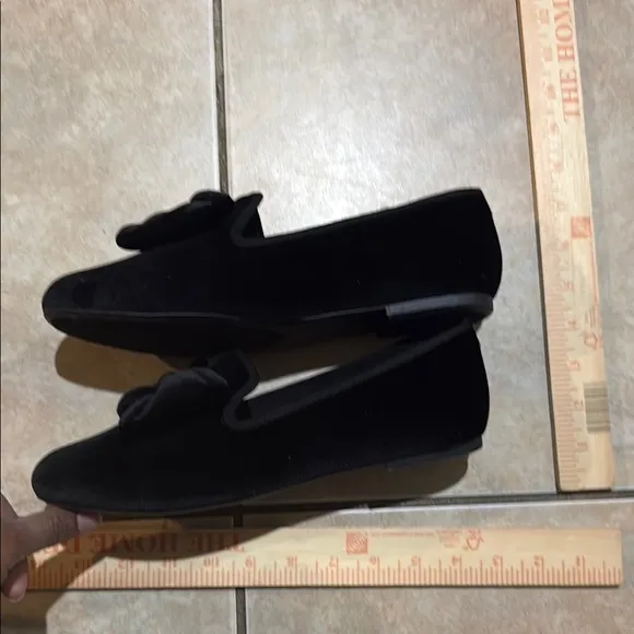 Birdies Black The starling flat black and gold loafers velvet loafers