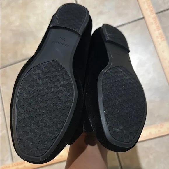 Birdies Black The starling flat black and gold loafers velvet loafers