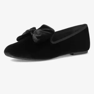 Birdies Black The starling flat black and gold loafers velvet loafers