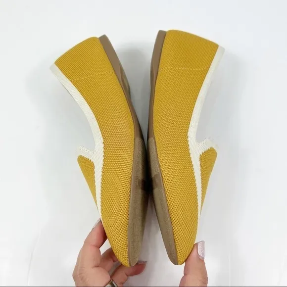 Birdies The Blackbird Classic JetWashable Flats Knit Pointed Mustard Size 7