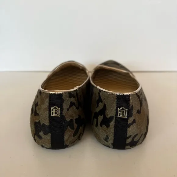 Birdies The Blackbird Starling Flats in Camo Calf Hair, Size 8.5