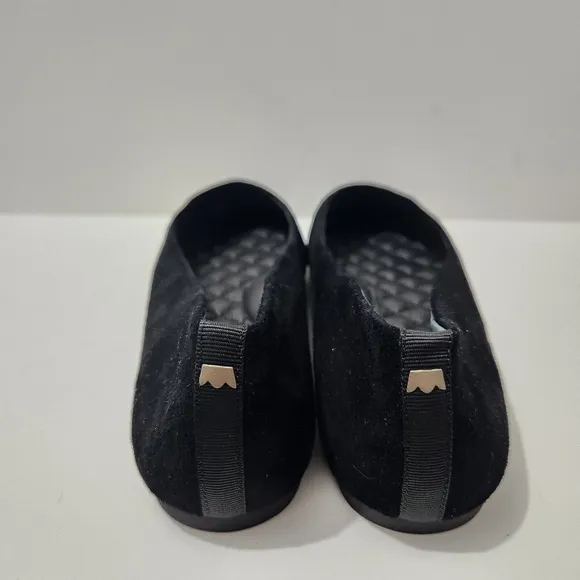 Birdies The Goldfinch Black Pointed Ballet Suede Flat Shoes Size 8 Slip On Soft