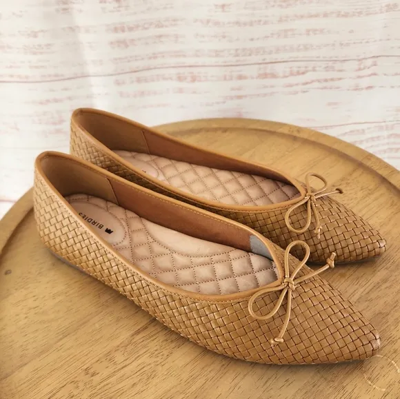 Birdies The Goldfinch Woven Leather Flats