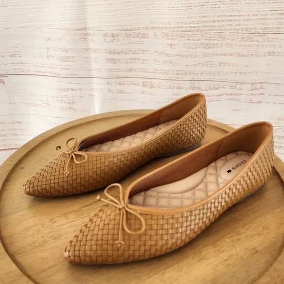 Birdies The Goldfinch Woven Leather Flats