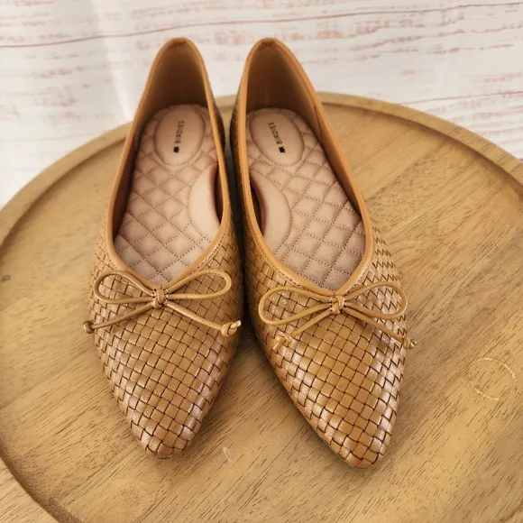 Birdies The Goldfinch Woven Leather Flats