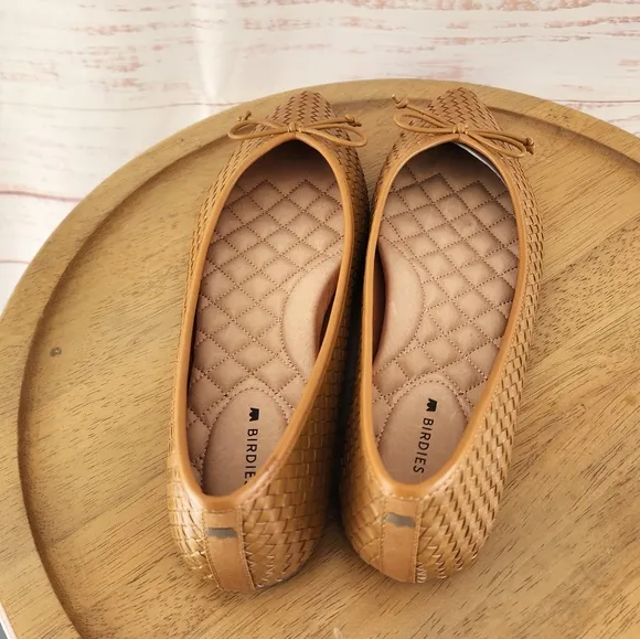 Birdies The Goldfinch Woven Leather Flats