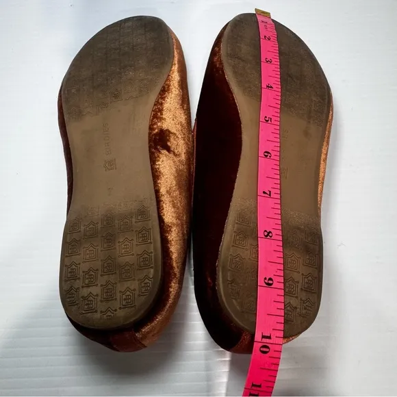 Birdies The Starling Amber Velvet Flats Size 7