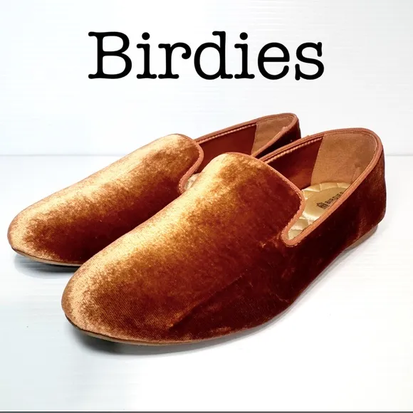 Birdies The Starling Amber Velvet Flats Size 7