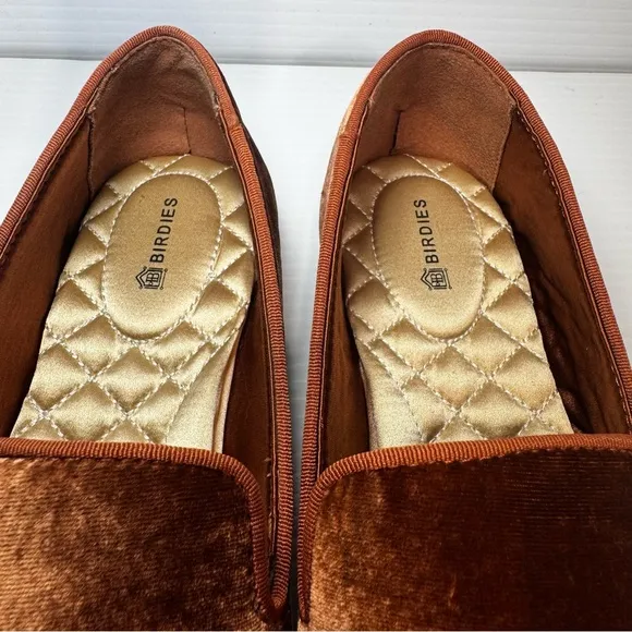 Birdies The Starling Amber Velvet Flats Size 7