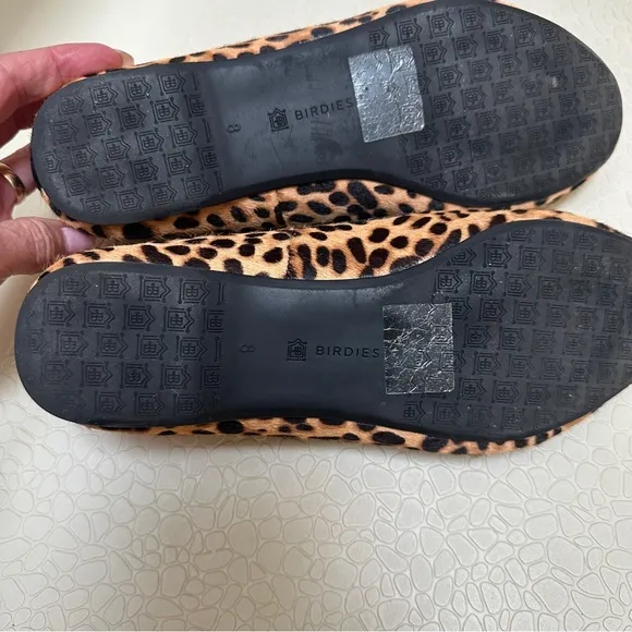 Birdies The Starling Cheetah Calf Hair Slip-On  Flats Size 8 NWOT