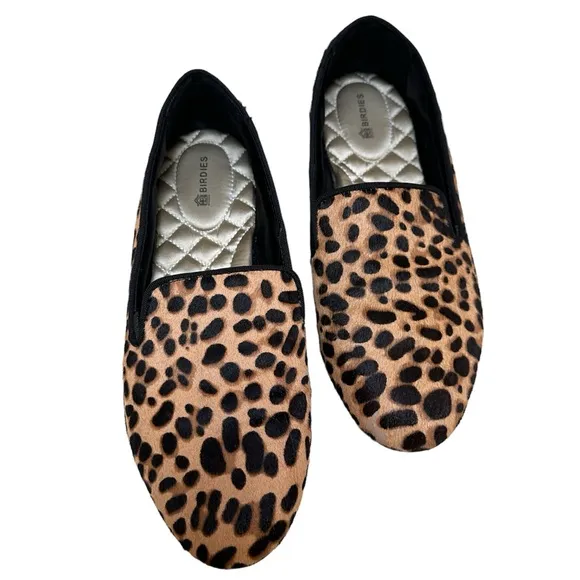 Birdies The Starling Cheetah Calf Hair Slip-On  Flats Size 8 NWOT
