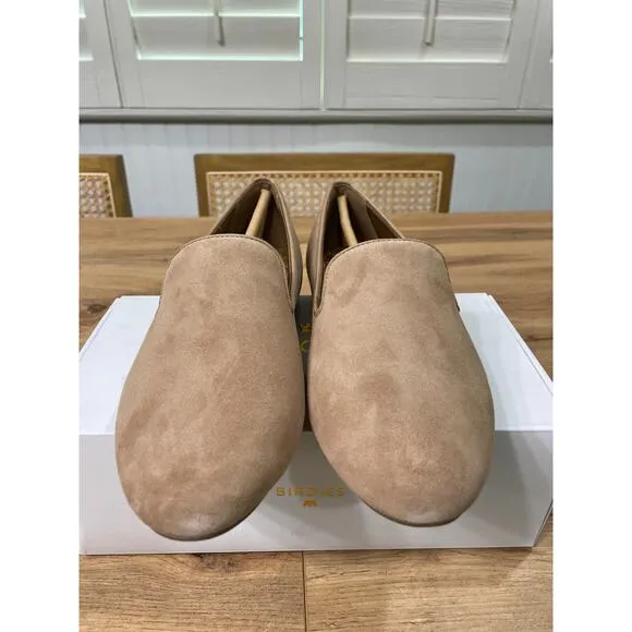 Birdies The Starling Flats Suede Latte Size 8 NIB Classic Sleek Smoking Slipper