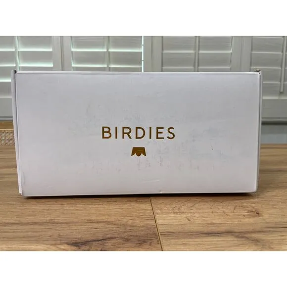 Birdies The Starling Flats Suede Latte Size 8 NIB Classic Sleek Smoking Slipper