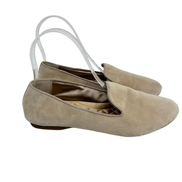 Birdies The Starling Latte Suede Loafer Flats Cream Size 8