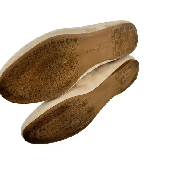 Birdies The Starling Latte Suede Loafer Flats Cream Size 8