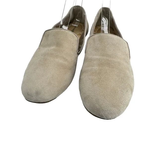 Birdies The Starling Latte Suede Loafer Flats Cream Size 8