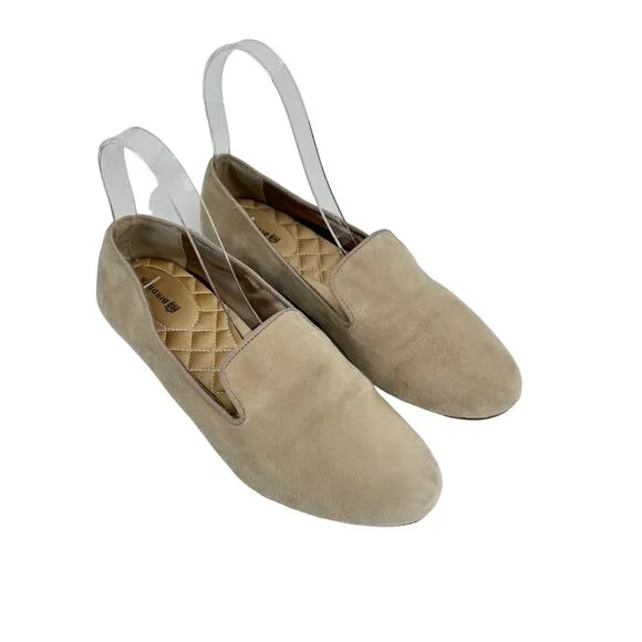 Birdies The Starling Latte Suede Loafer Flats Cream Size 8