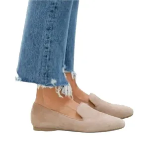 Birdies The Starling Latte Suede Loafer Flats Cream Size 8