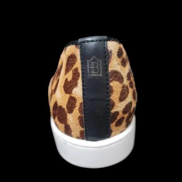 BIRDIES The Swift Leopard Print Calf Hair Slip-on Sneakers