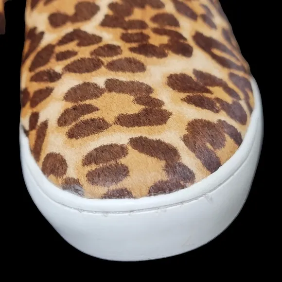 BIRDIES The Swift Leopard Print Calf Hair Slip-on Sneakers
