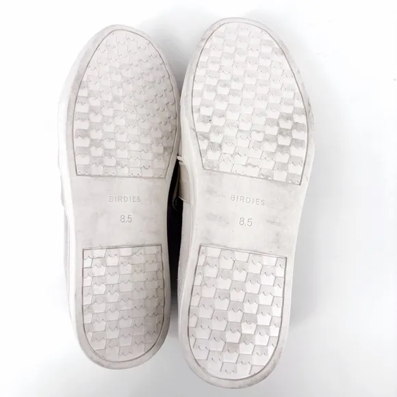BIRDIES | The Swift Suede Bone Embossed Leather Loafers | Sz 8.5