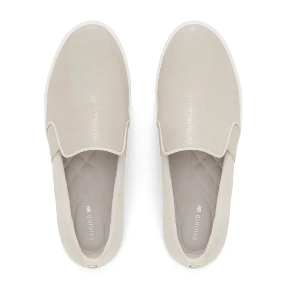 BIRDIES | The Swift Suede Bone Embossed Leather Loafers | Sz 8.5