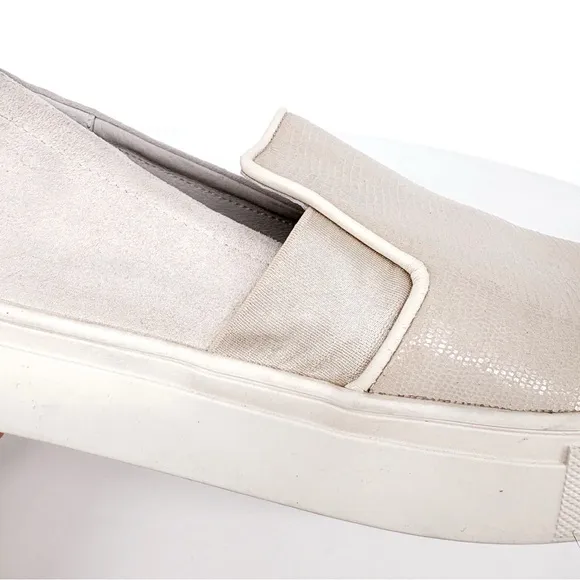BIRDIES | The Swift Suede Bone Embossed Leather Loafers | Sz 8.5