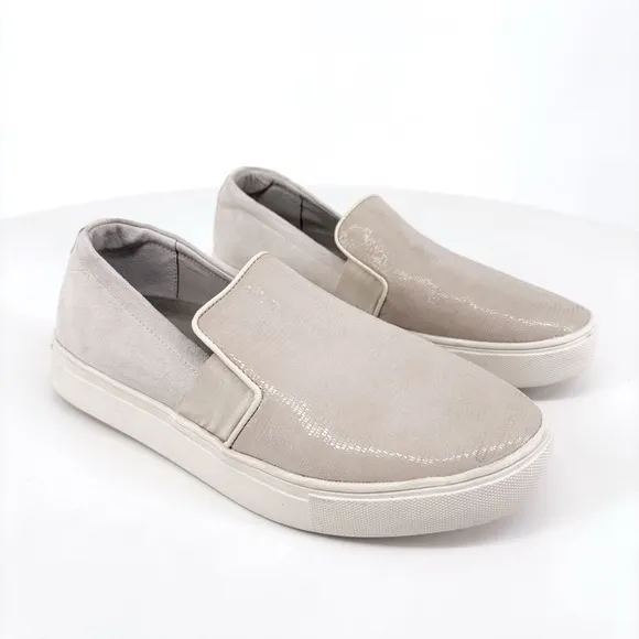 BIRDIES | The Swift Suede Bone Embossed Leather Loafers | Sz 8.5