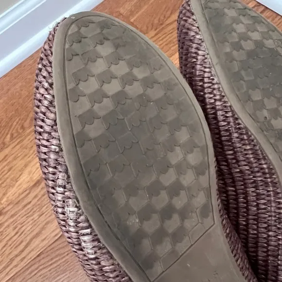 Birdies Woven Loafer Comfortable Slip On Flat Casual Brown Size 7