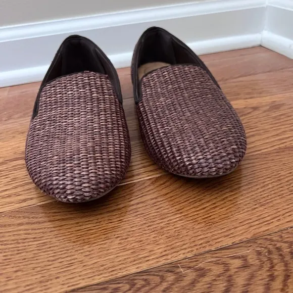 Birdies Woven Loafer Comfortable Slip On Flat Casual Brown Size 7