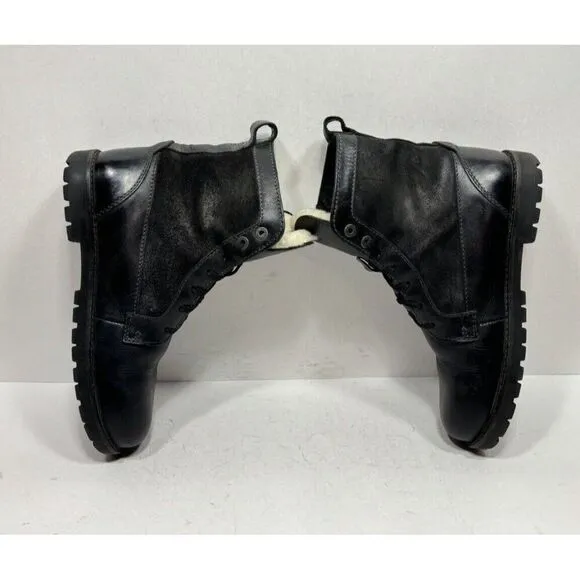 Birkenstock Gilford High Womens Size 6 / 37 Black Leather Shealing Lined Boots