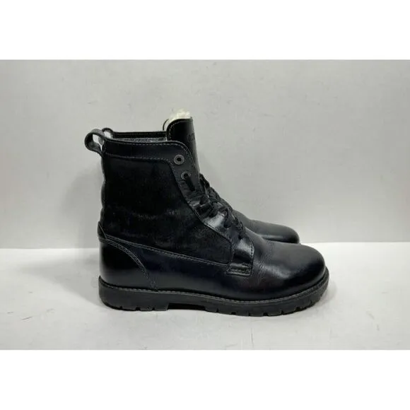 Birkenstock Gilford High Womens Size 6 / 37 Black Leather Shealing Lined Boots
