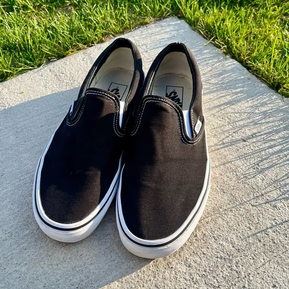 Black Canvas Slip-On Vans