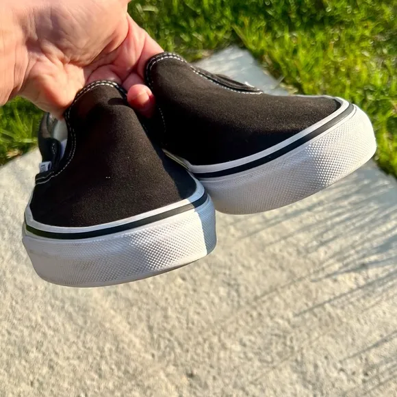 Black Canvas Slip-On Vans