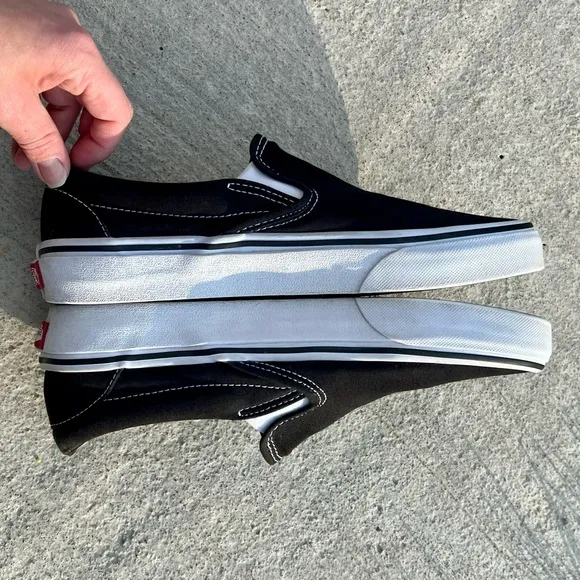 Black Canvas Slip-On Vans