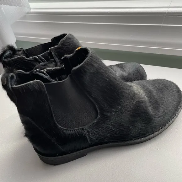 Black Fur Ankle Boots