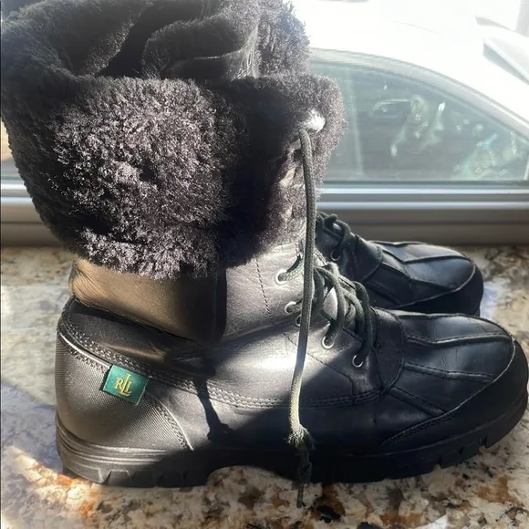 Black Fur-Lined Boots